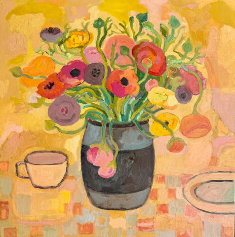 Pink Cup With Flowers
