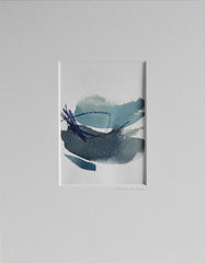 Blue Abstract on Paper #1