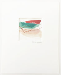 Color Study in Green Peach and Red