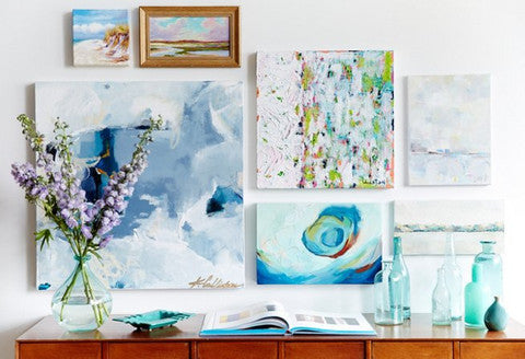 above: Gallery wall by One Kings Lane featuring Atlanta Artist Collective.