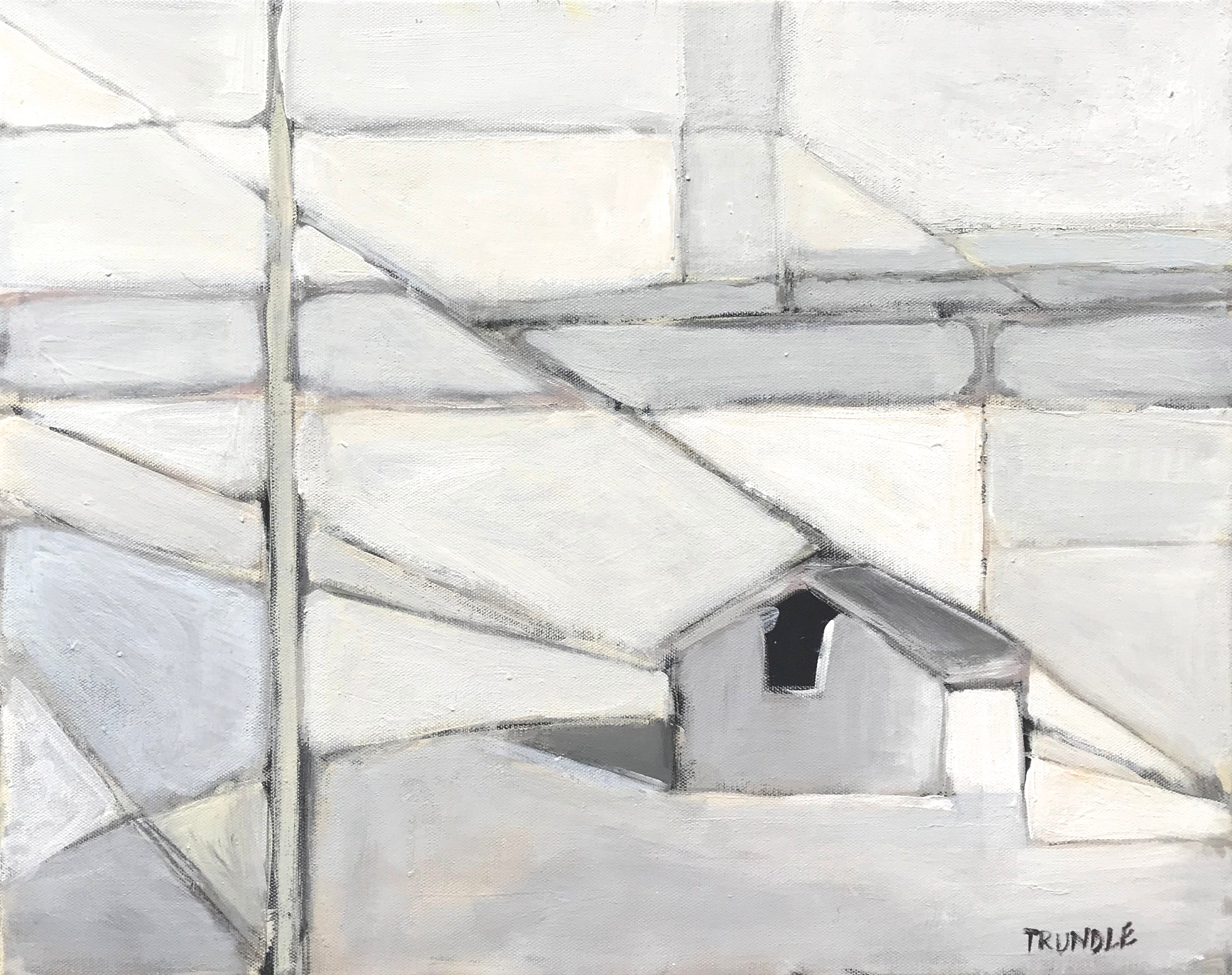 Landscape With Barn in Grays