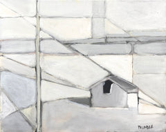 Landscape With Barn in Grays